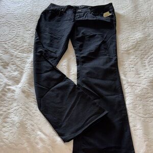 Guess Black Women's Stretch Flare Leg Jeans BNWT 32 Low Rise Straight Pismo Fit